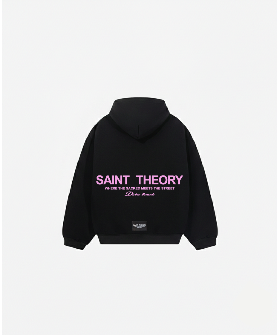 Hoddie Divine Thereads Black Pink