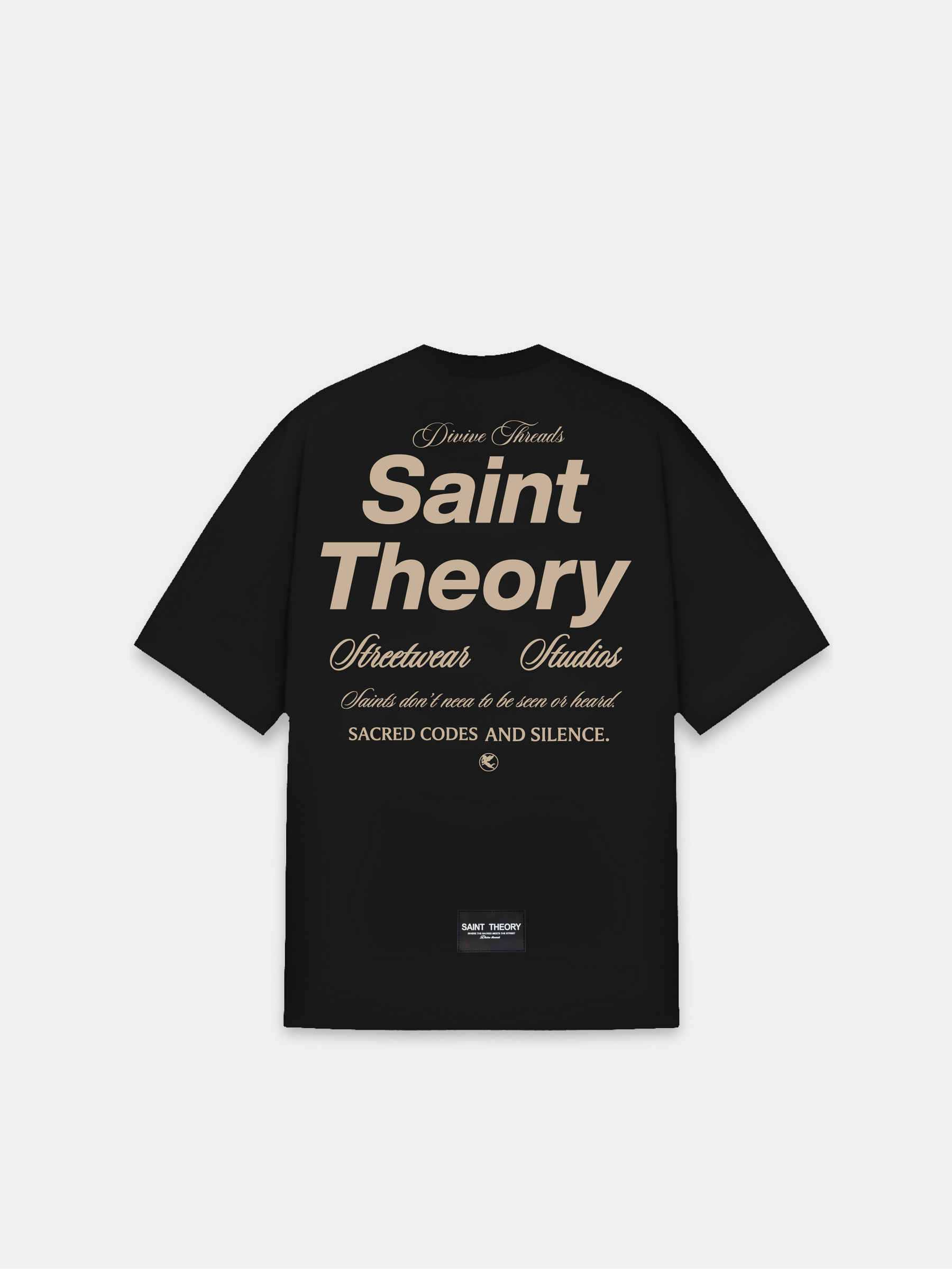 CAMISETA ESSENTIAL CODES AND SILENCE BLACK/BEIGE