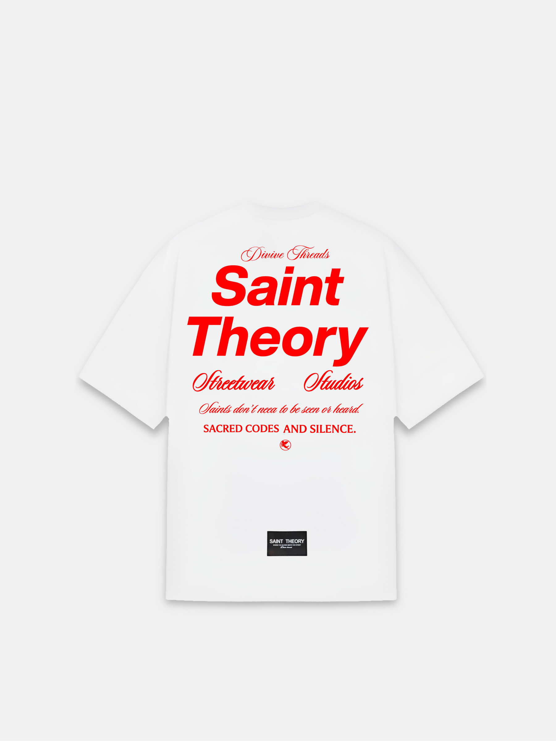CAMISETA ESSENTIAL CODES AND SILENCE WHITE / RED