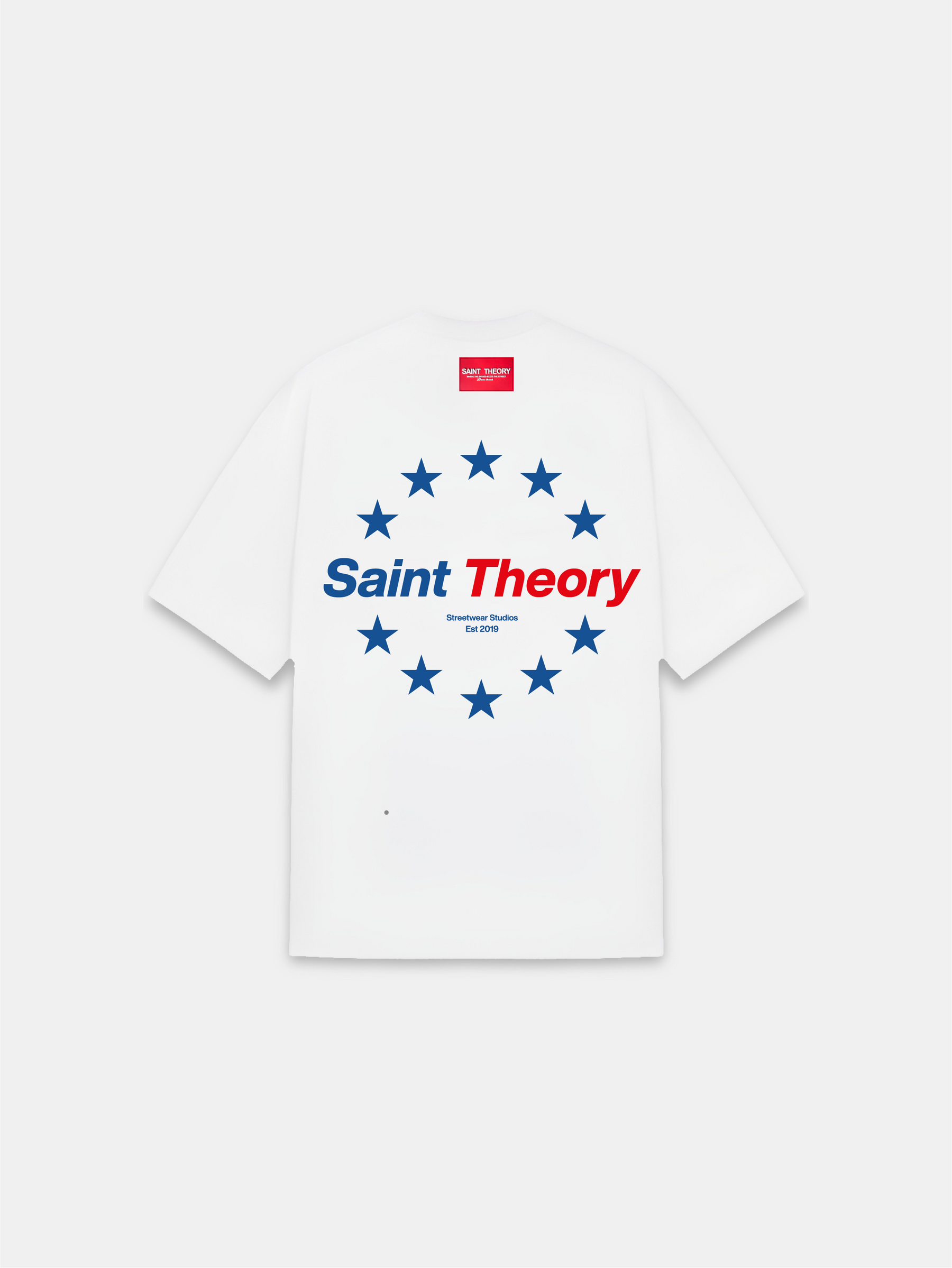 CAMISETA ESSENTIAL VORTEX WHITE/BLUE AND RED