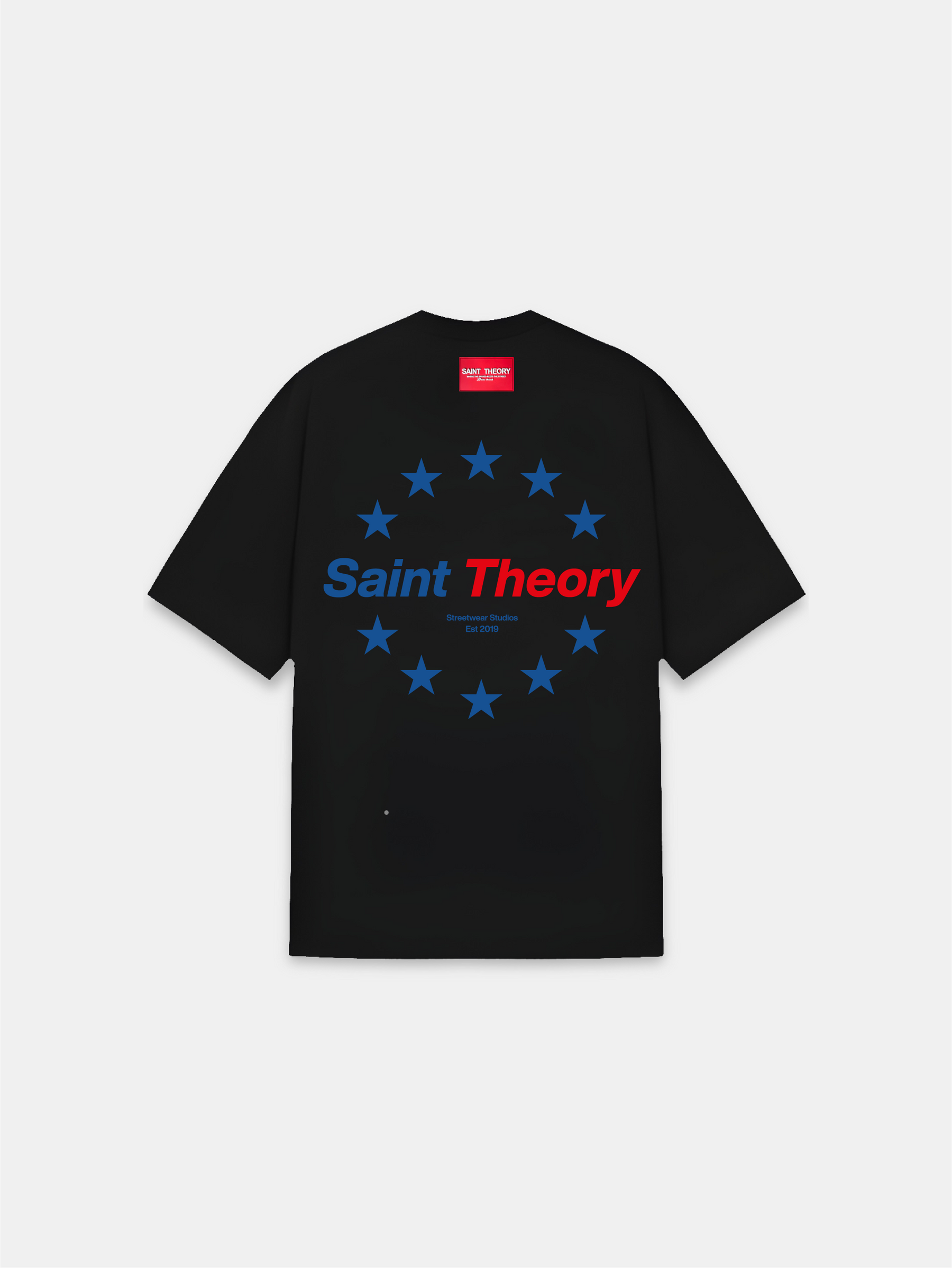 CAMISETA ESSENTIAL VORTEX BLACK/BLUE AND RED