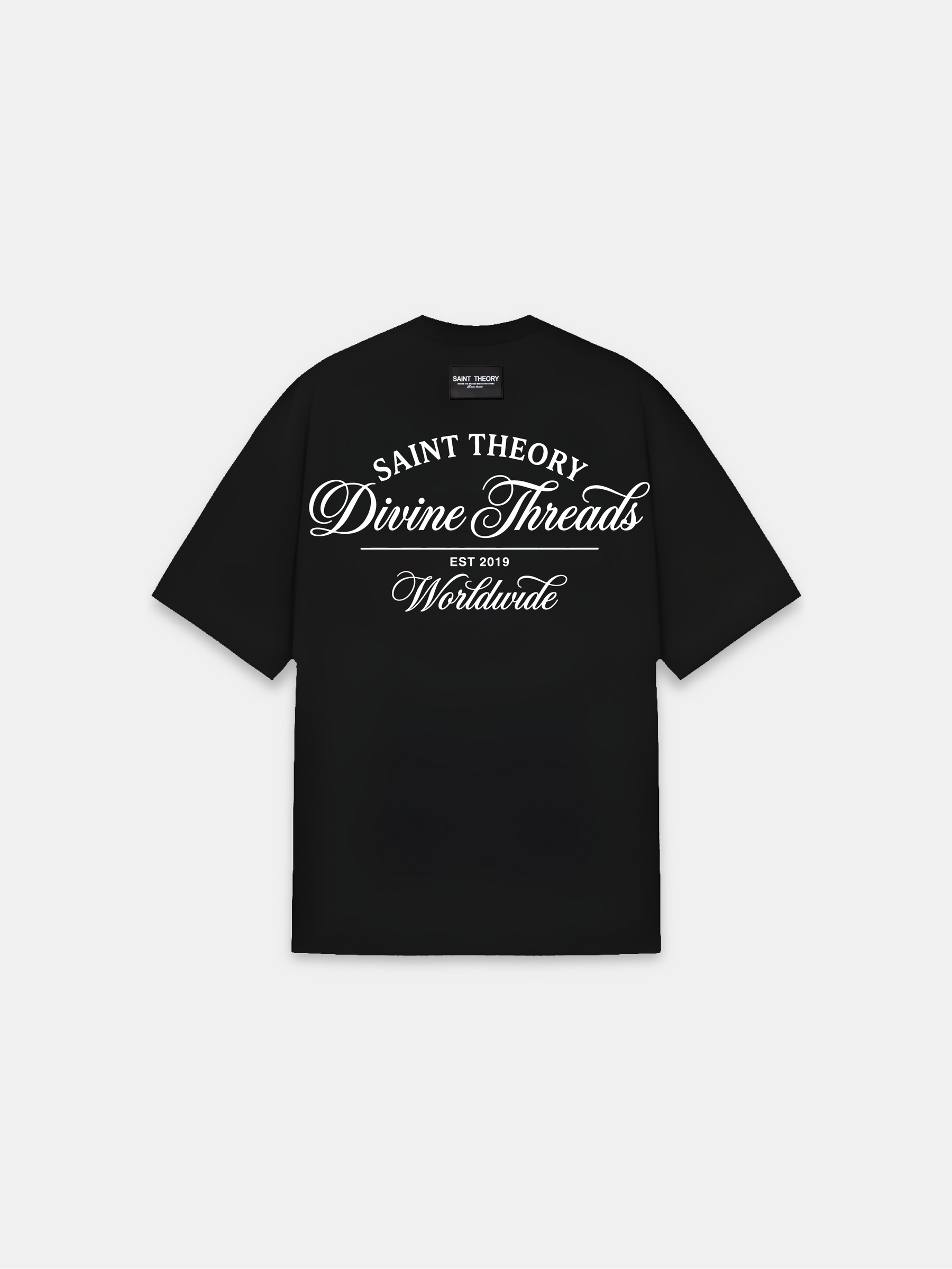 CAMISETA ESSENTIAL DIVINE THREADS CURSIVE BLACK/WHITE