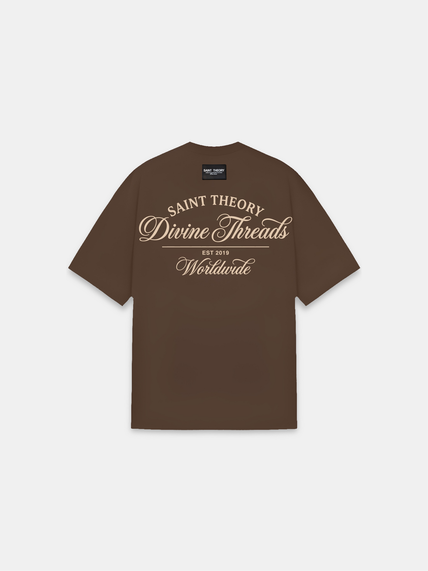 CAMISETA ESSENTIAL DIVINE THREADS CURSIVE BROWN/BEIGE