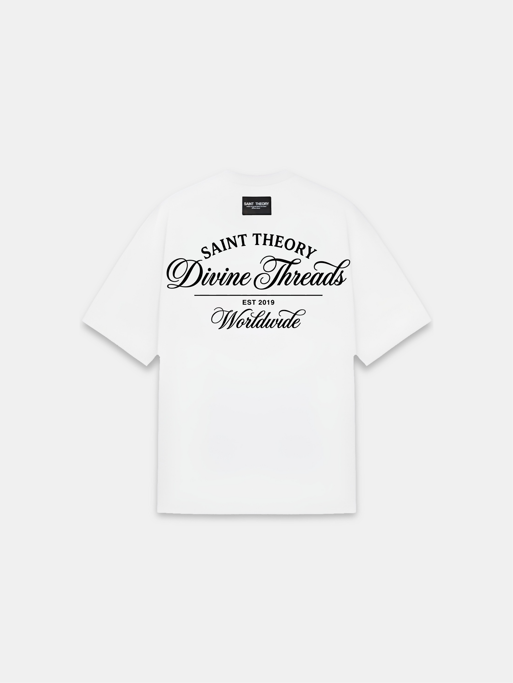 CAMISETA ESSENTIAL DIVINE THREADS CURSIVE WHITE/BLACK