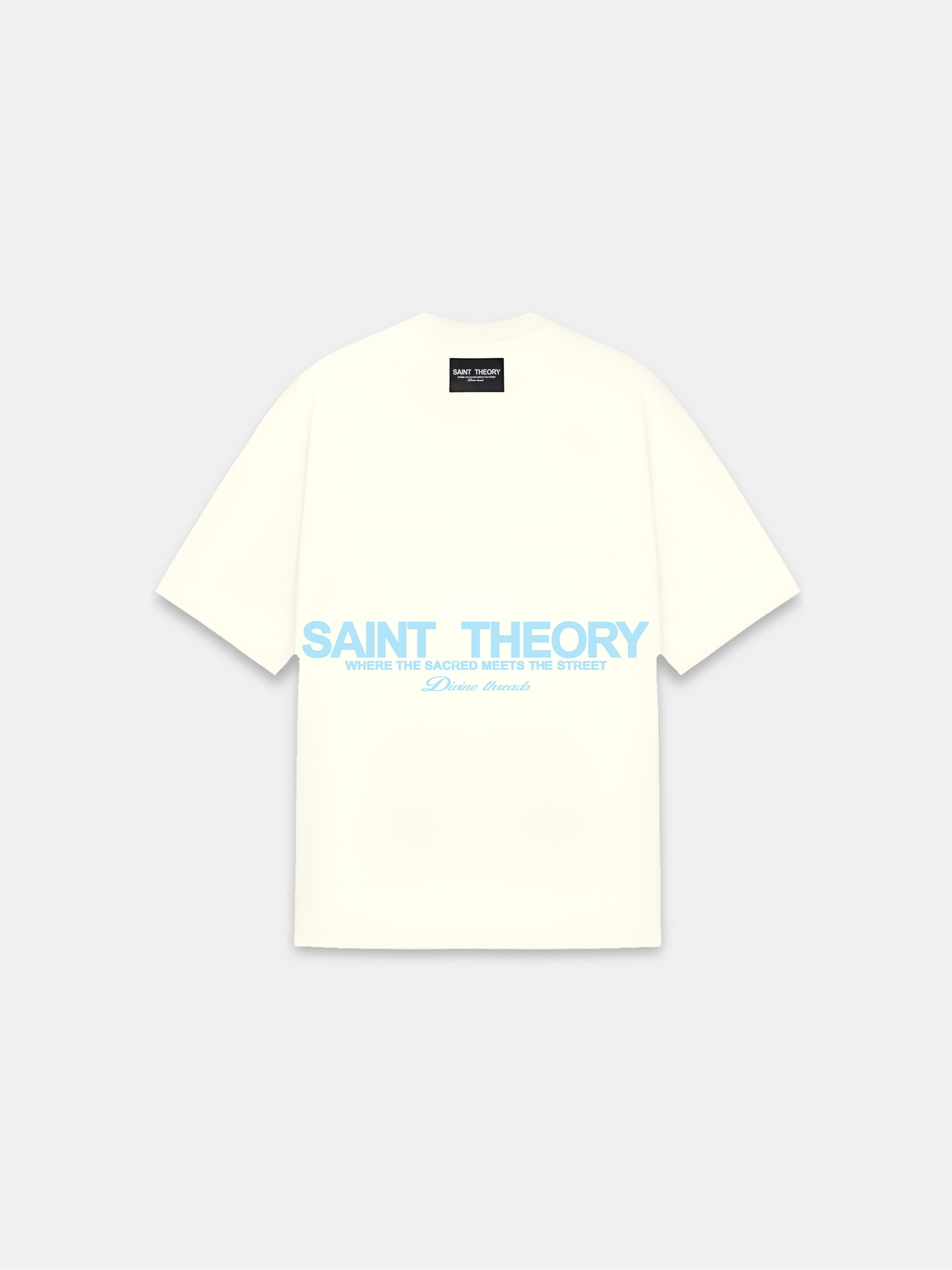 CAMISETA HILOS DIVINOS CREAM/BLUE LIGHT