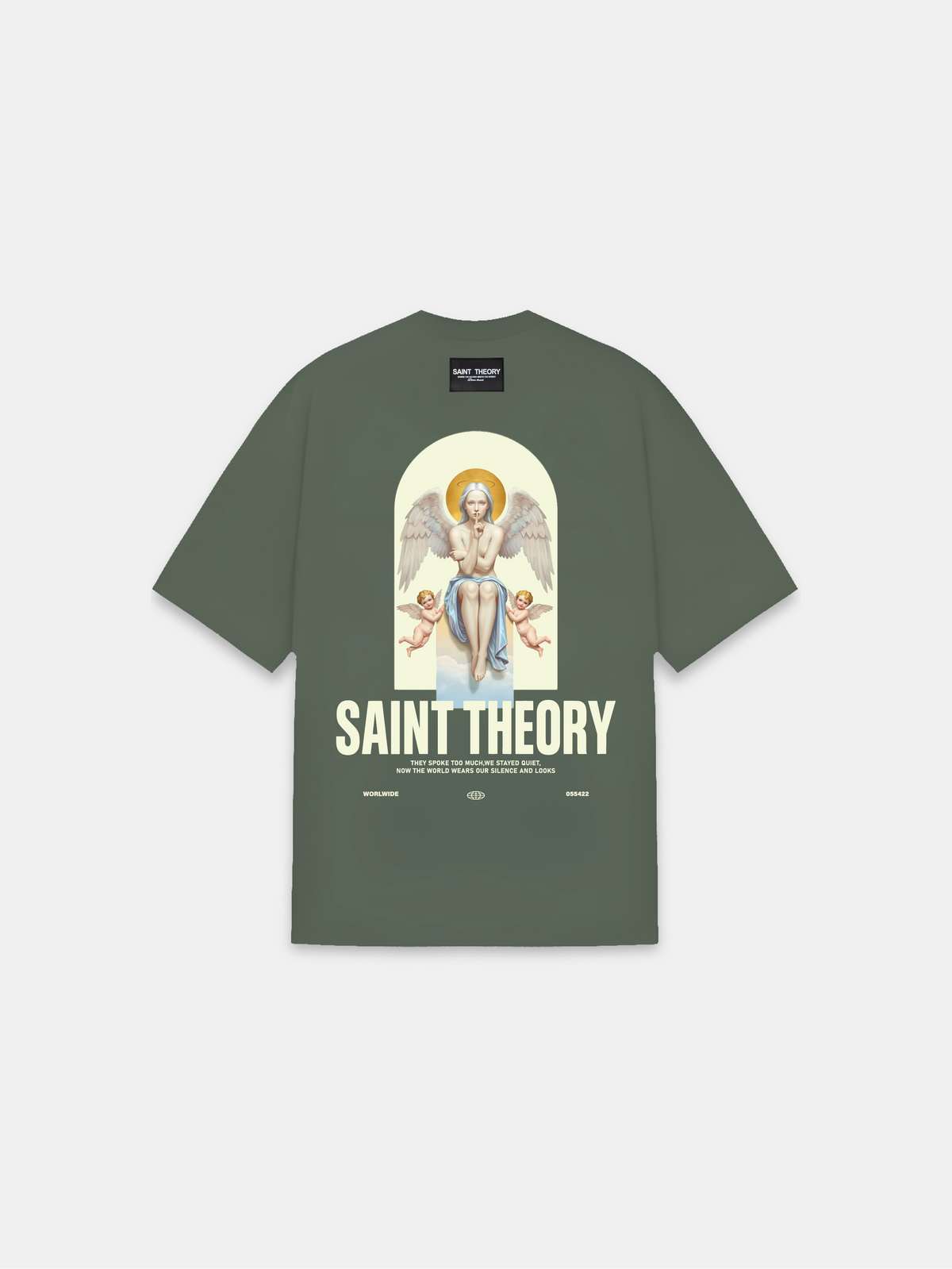 CAMISETA SECRET VERSE ELYRA ANGEL GREEN CAQUI