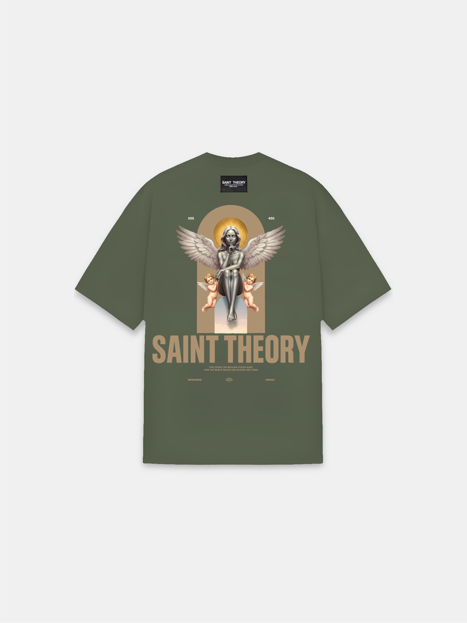 CAMISETA SECRET VERSE SERENYA OLIVE GREEN SALMON