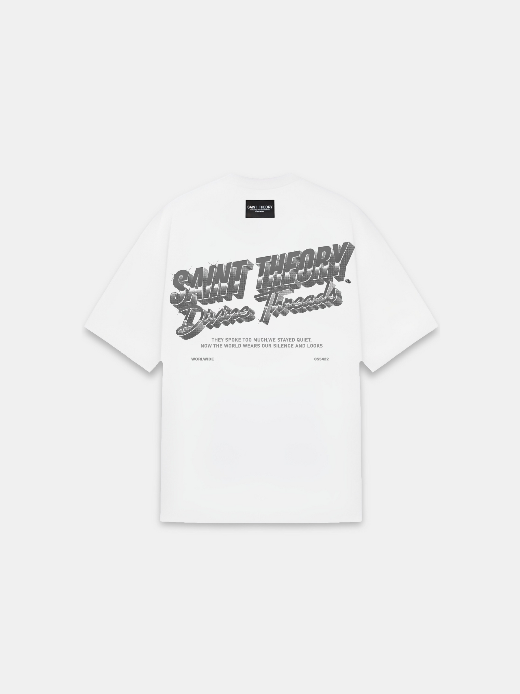 CAMISETA ESSENTIAL FLAG WHITE/GREY LIGHT