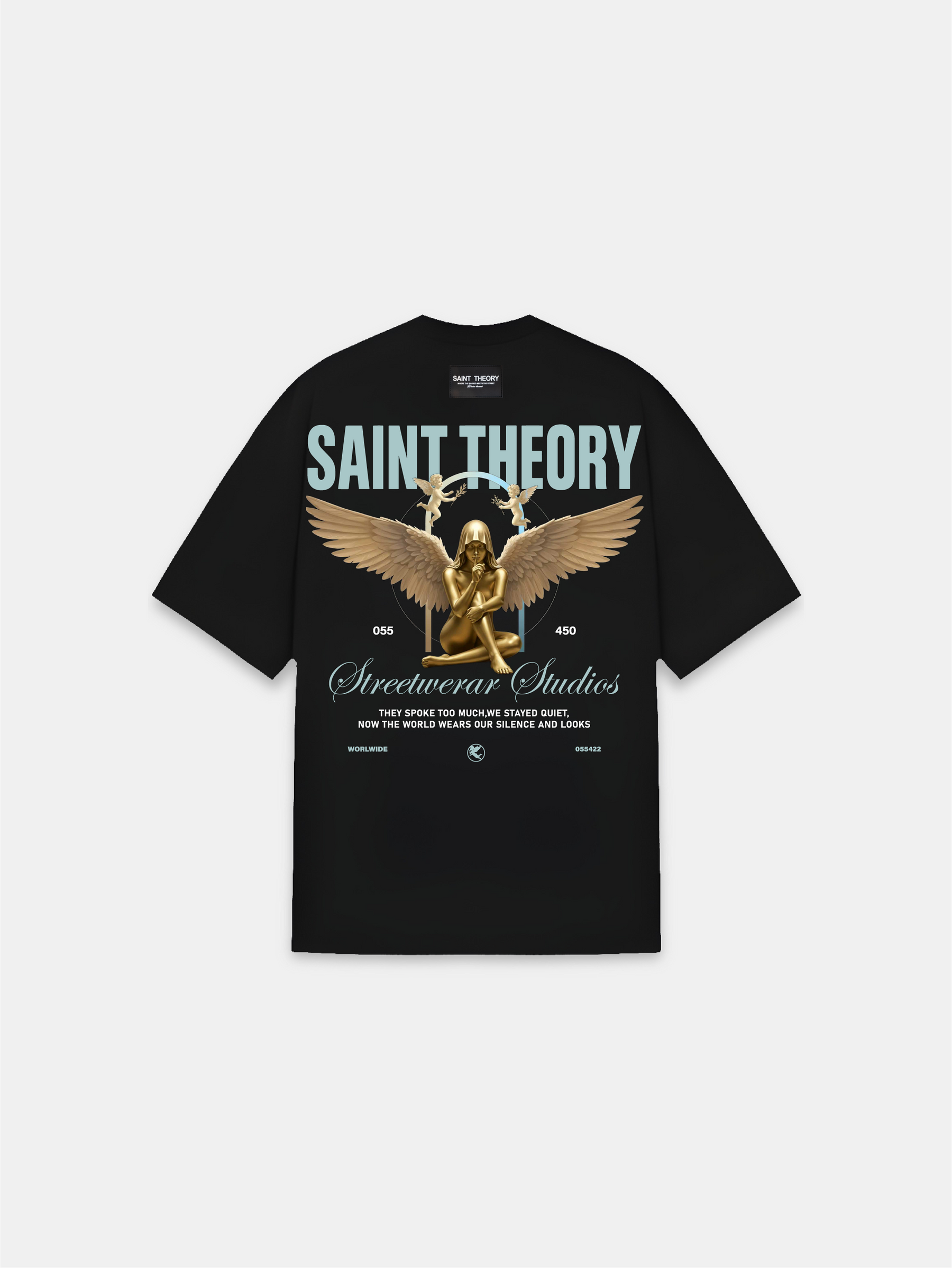 CAMISETA EVANGELIUM SECRET VERSE ELYRA 2.0 ANGEL GOLD BLACK