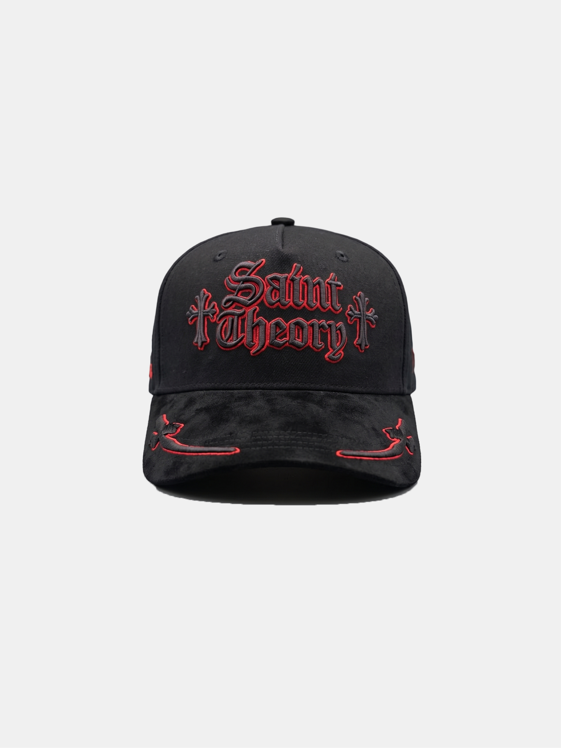 GORRA SAINT THEORY SILENT CROSS BLACK WHITE RED