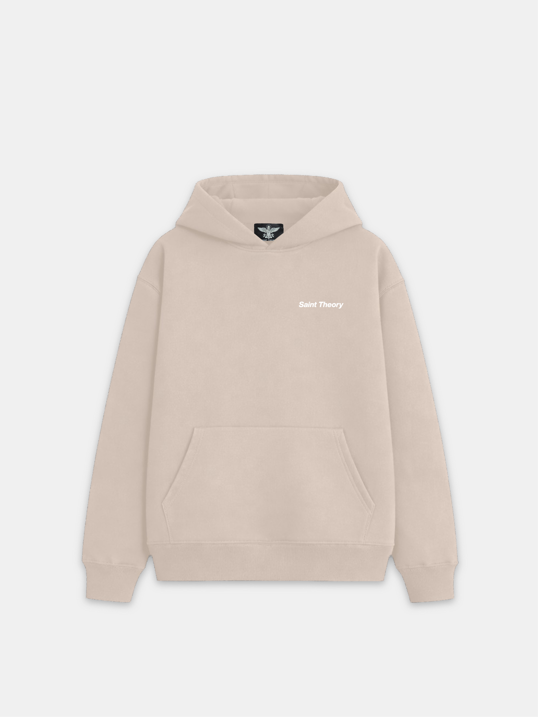 HOODIE BASSIC BEIGE/WHITE