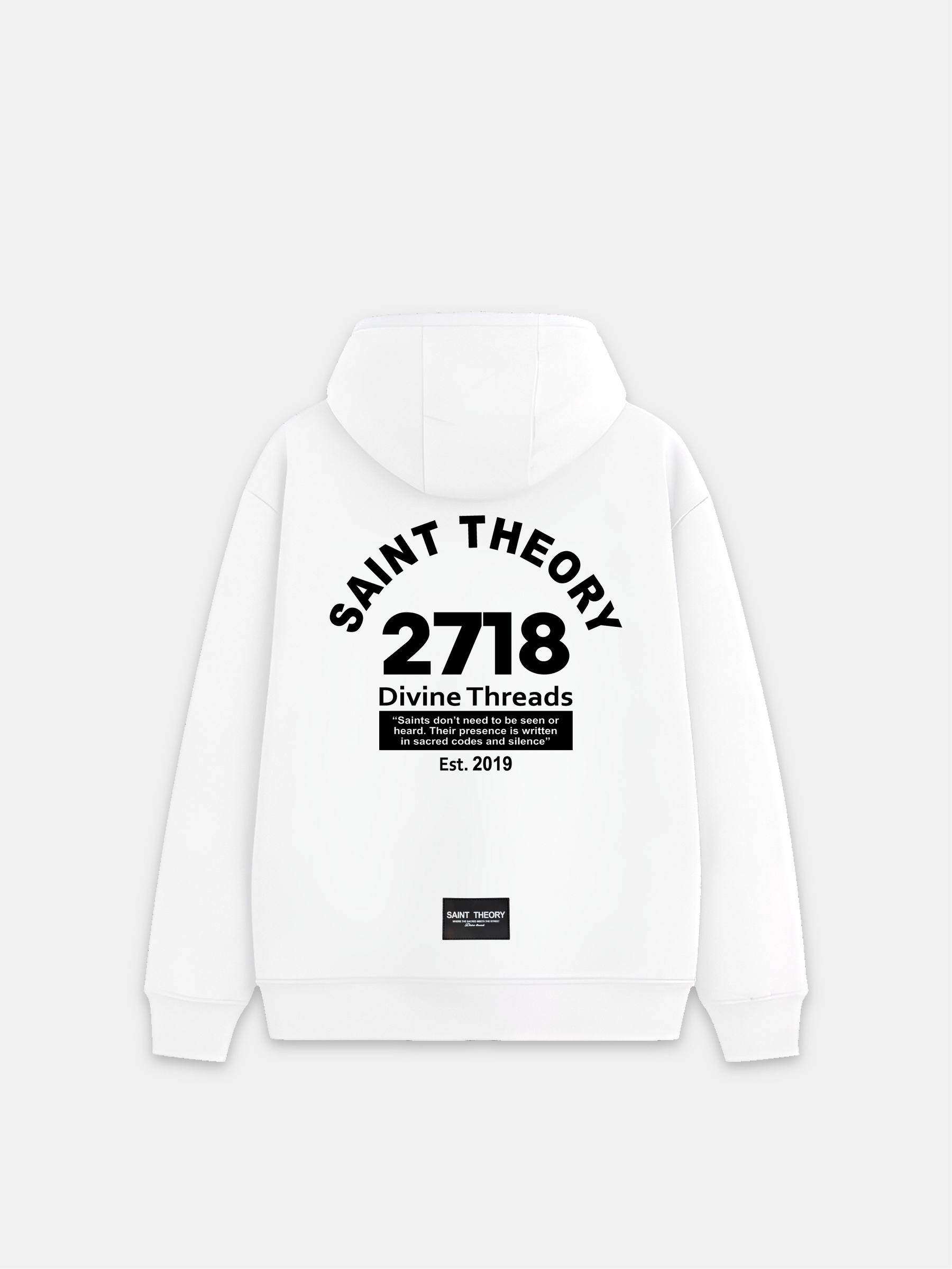 HOODIE ESSENTIAL SECRET 2718 WHITE/BLACK