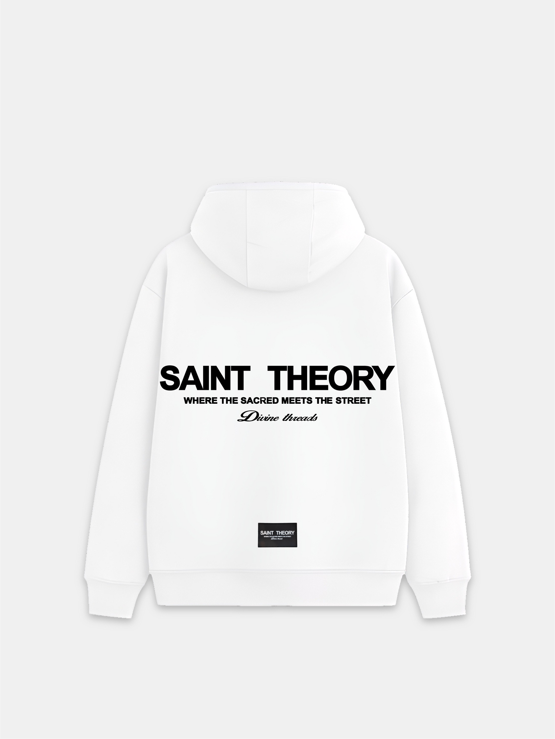 Hoodie Hilos Divinos Blanco/Negro