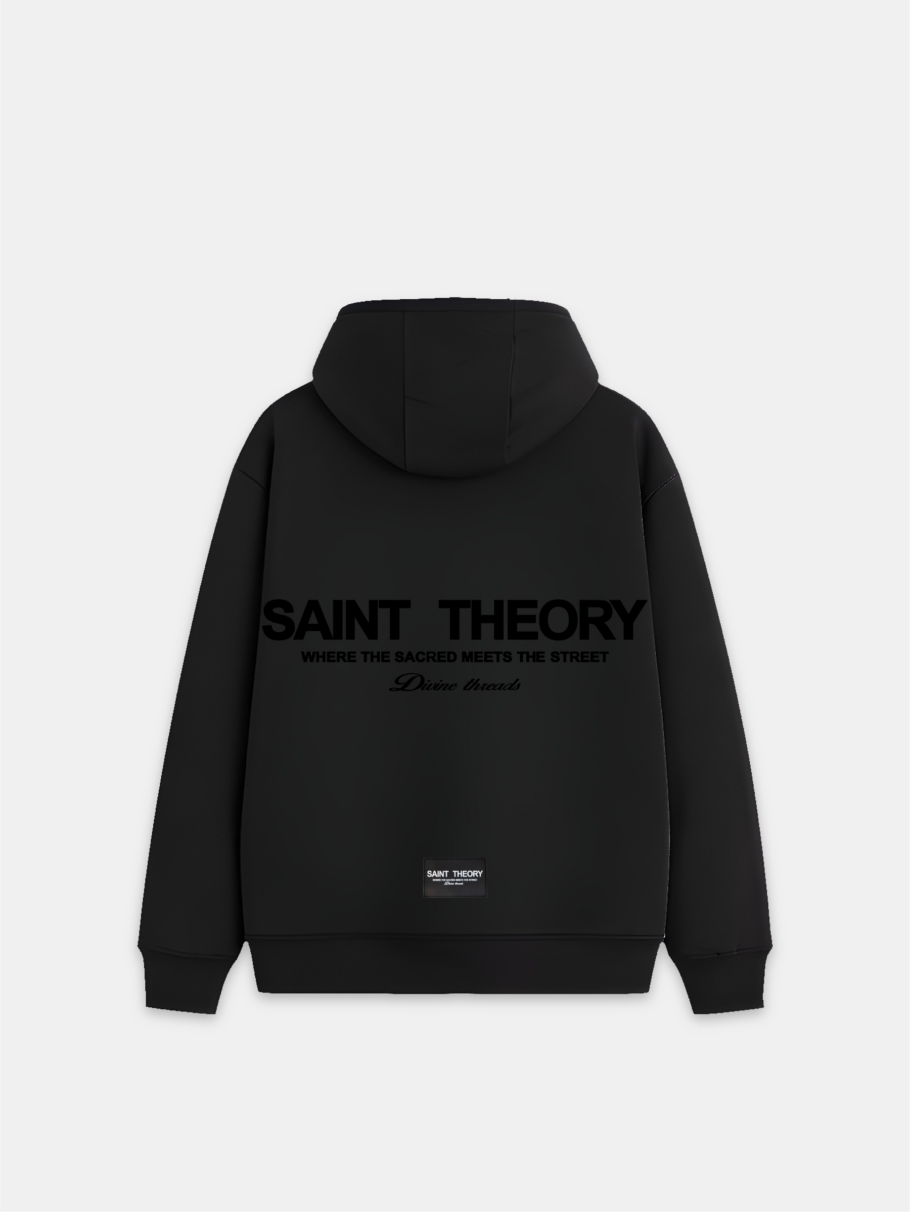 Hoodie Hilos Divinos Negro/Negro