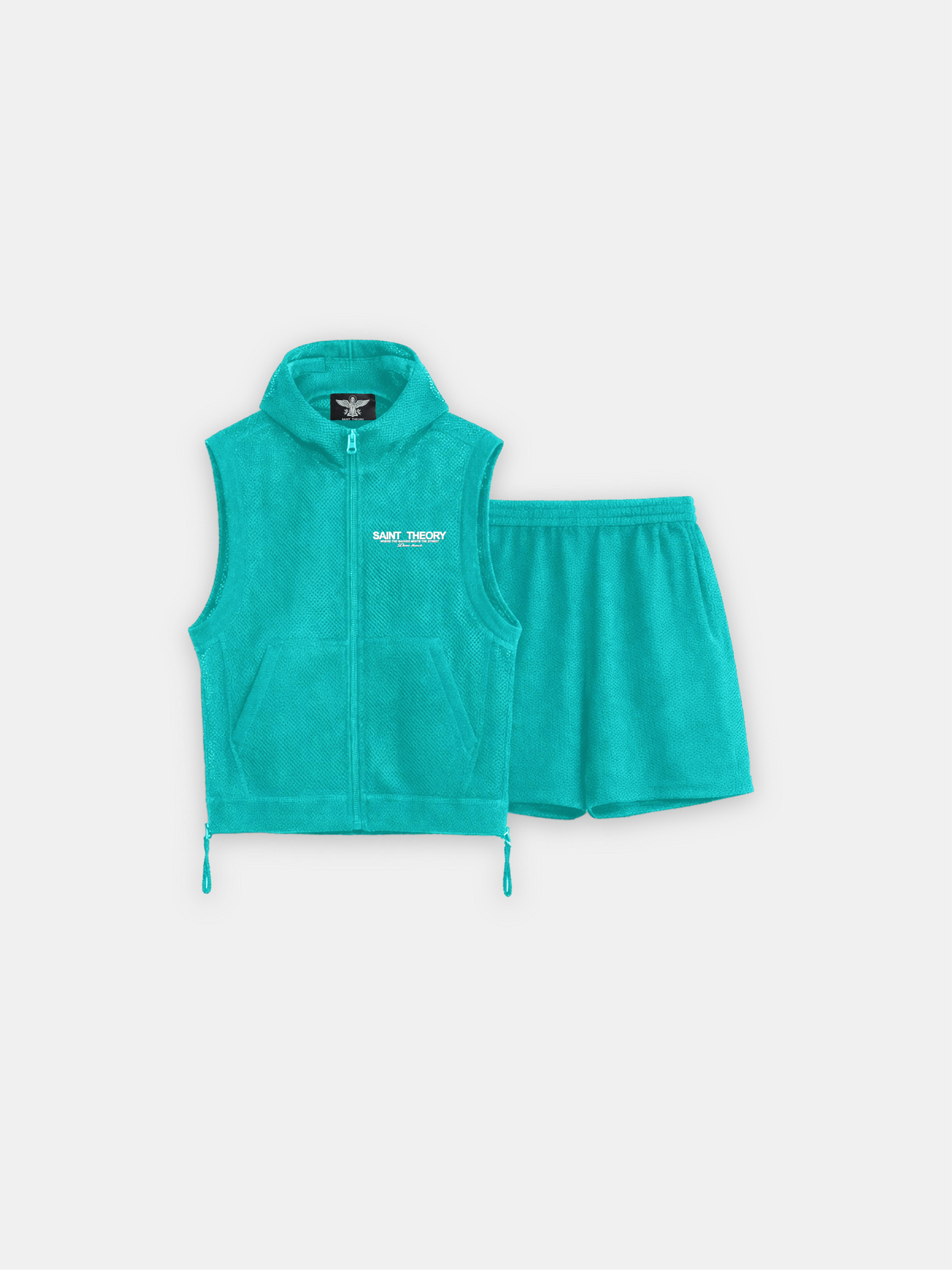 CONJUNTO MESH SET AQUAMARINE/WHITE