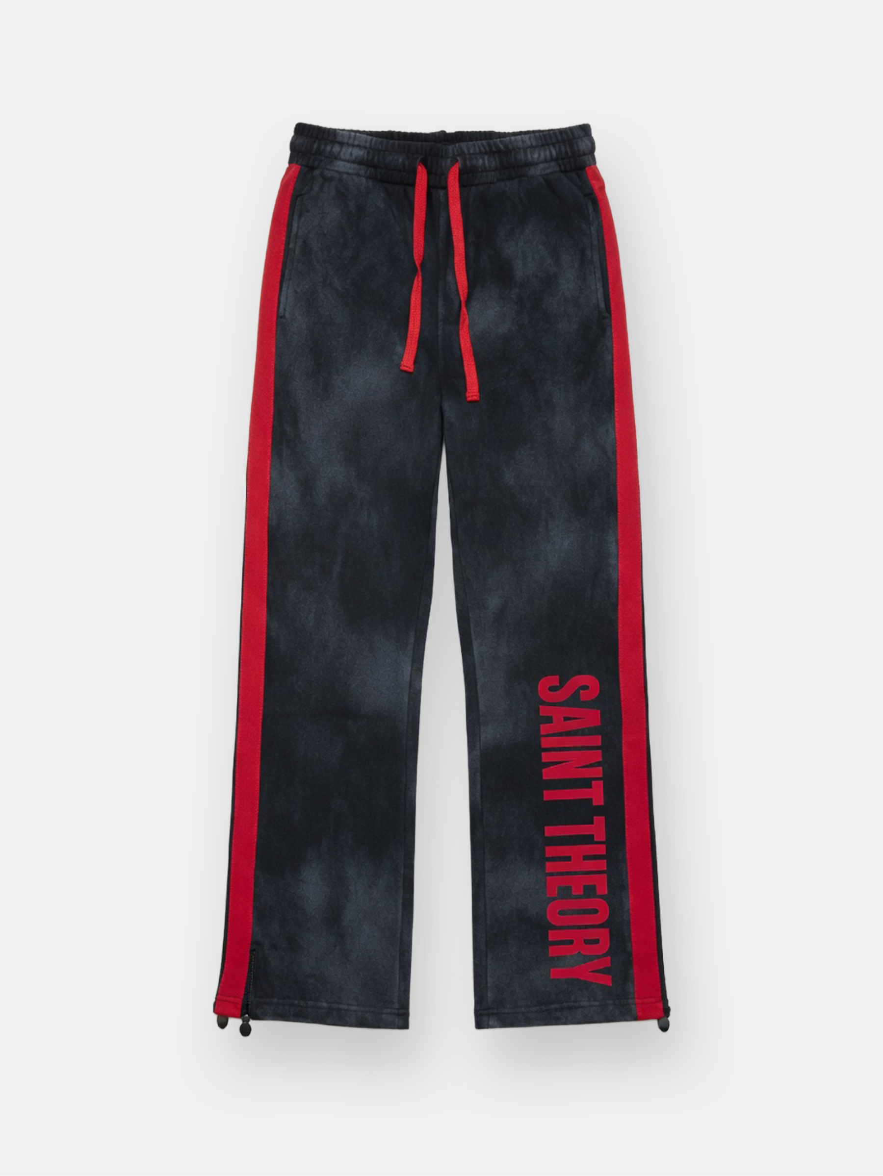 PANTS EVANGELIUM BLACK ACIDWASH/RED